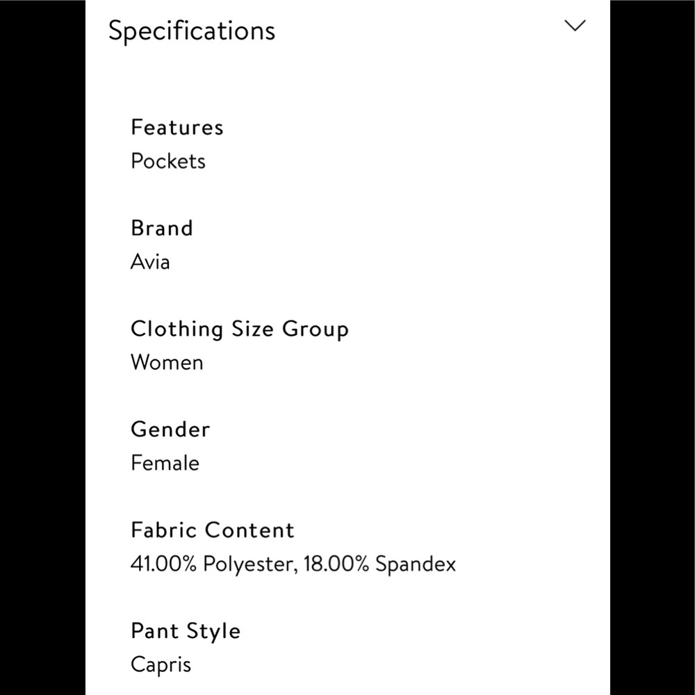 Avia Printed Capri W/pocket in Multi Size Large - Picture 16 of 16